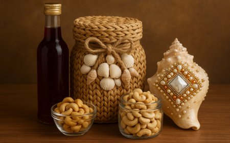 Konkan Coast Love: Wedding Hampers with Kokum Syrup, Cashew Nuts & Shell Decor