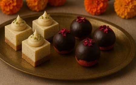 Thandai Cheesecake Bites & Rose Ladoo Truffles: Holi-Inspired Wedding Mithai with a Twist