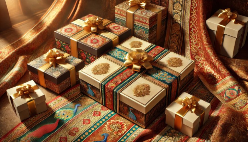 Maharashtrian Paithani Borders in Gift Boxes: A Regal Wrapping Trend