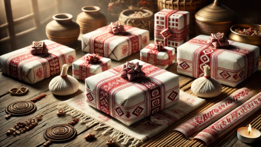 Assamese Gamocha Gift Covers: Symbolic and Sustainable Wedding Favor Wraps